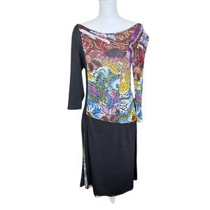 Vintage Chacok midi multicolor dress.  Medium
